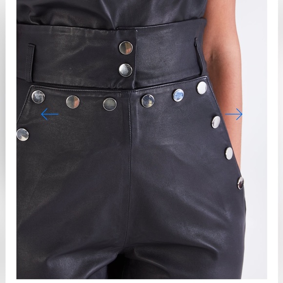 SKIIM PARIS NATALIE
HIGH WAIST STRETCH LEATHER TROUSER - BLACK - Picture 4 of 8